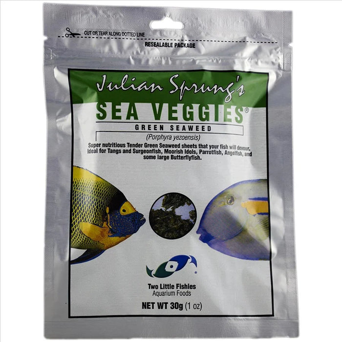 Two Little Fishies Julian Sprung's SeaVeggies 30g & 12g Green Seaweed