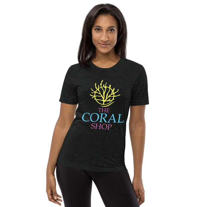 Vibrant Neon colour The Coral Shop t-shirt for the ladies